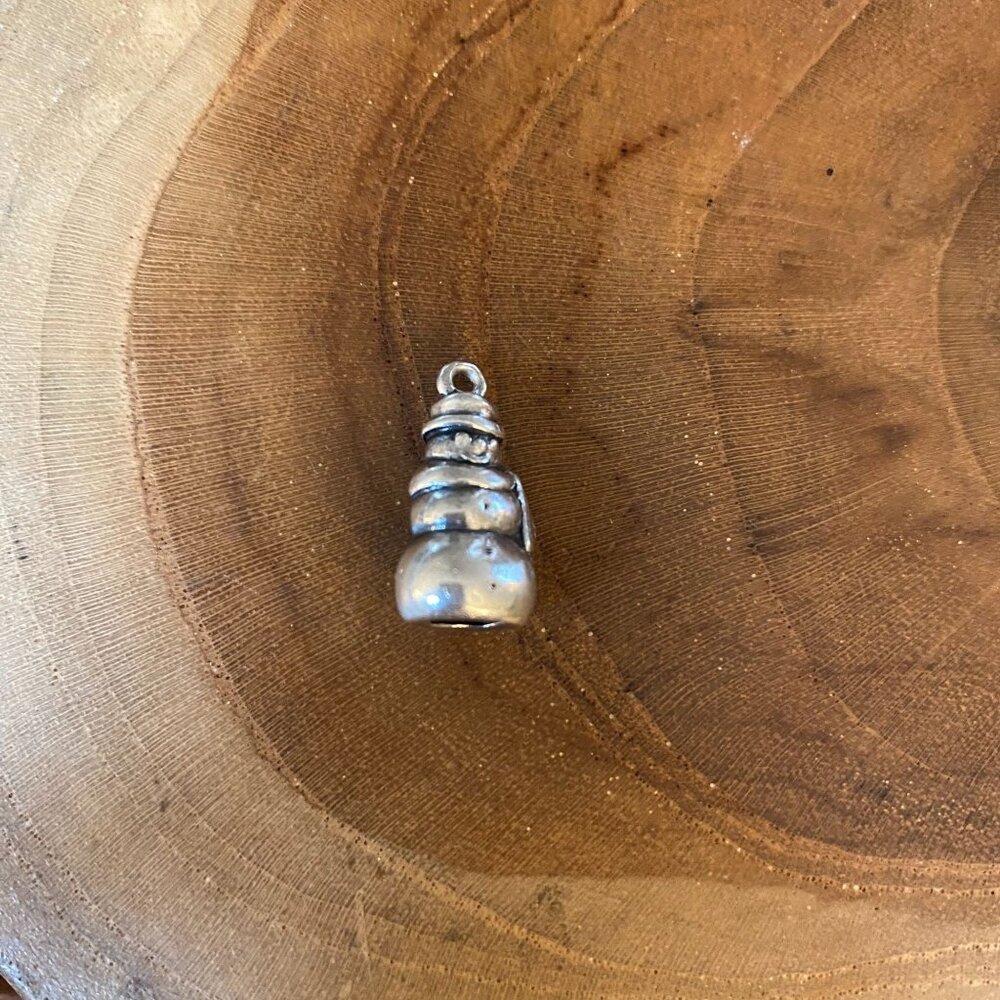 RETIRED James Avery Snowman Charm, Sterling Silver